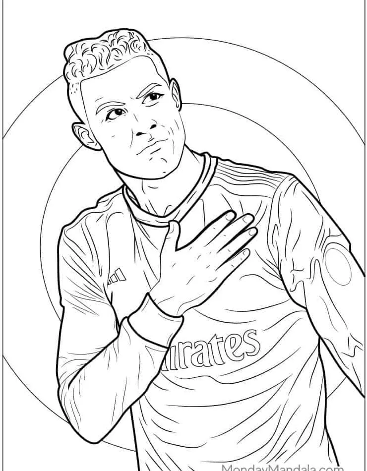 coloriage Ronaldo et dessin a imprimer 1