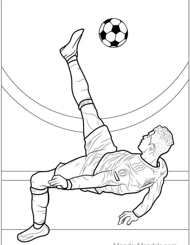 coloriage Ronaldo d'enfant a imprimer 1