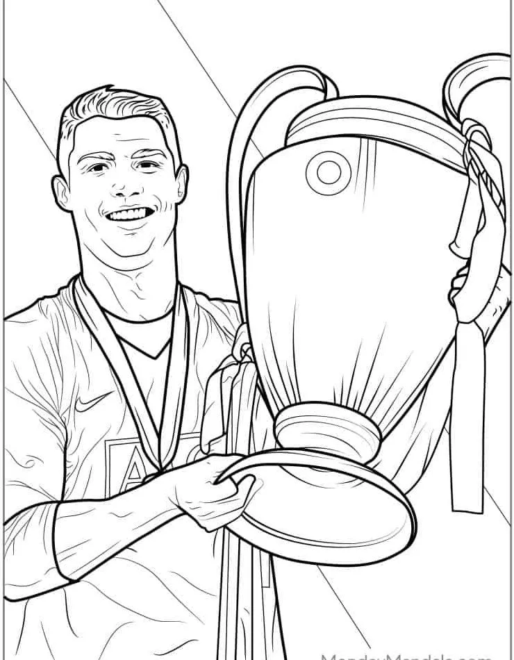 coloriage Ronaldo a dessiner en ligne