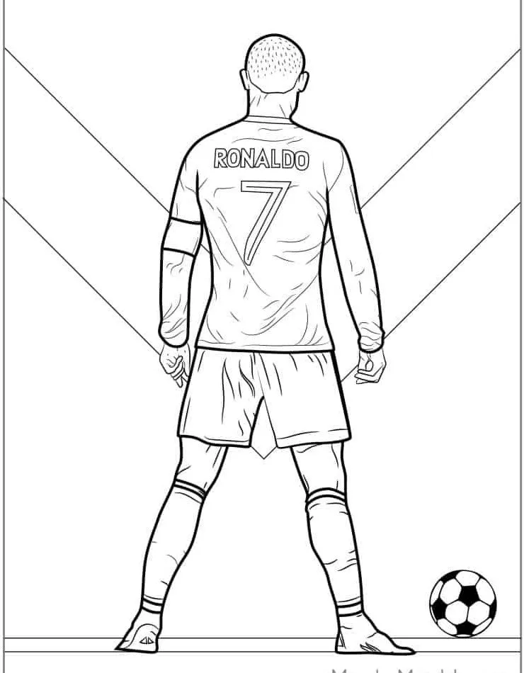 coloriage Ronaldo a imprimer 1