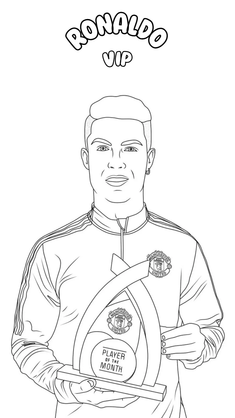 imprimer coloriage Ronaldo pour enfant