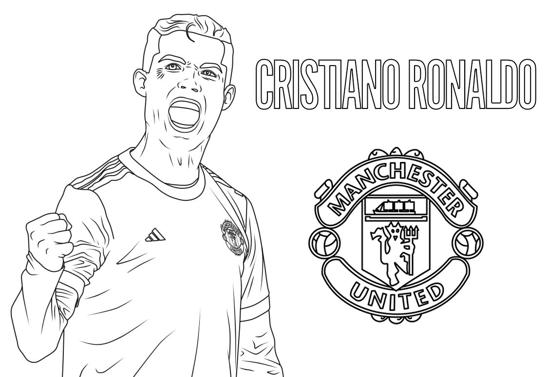 télécharger coloriage Ronaldo gratuit 1