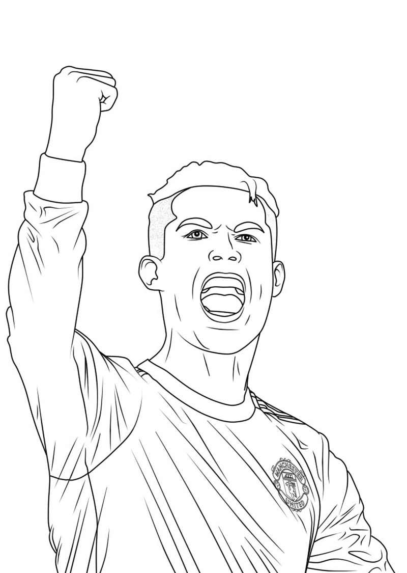 coloriage Ronaldo gratuit a imprimer