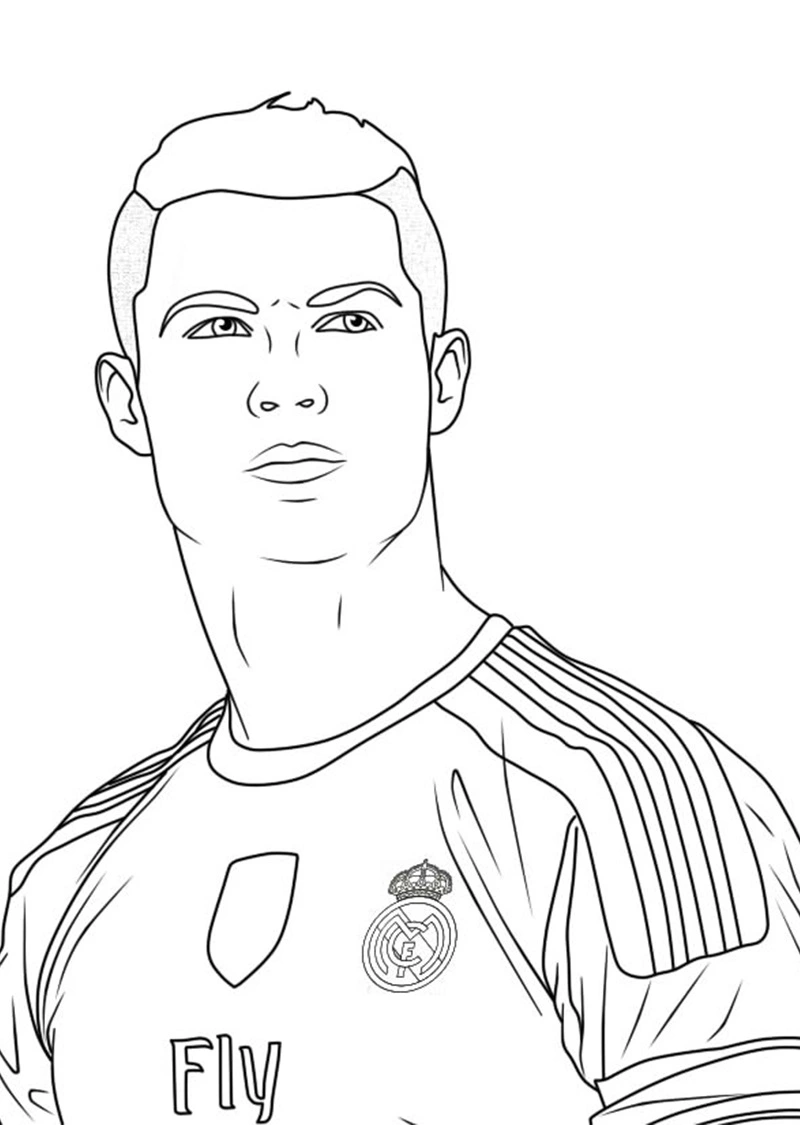 coloriage Ronaldo d'enfant a imprimer