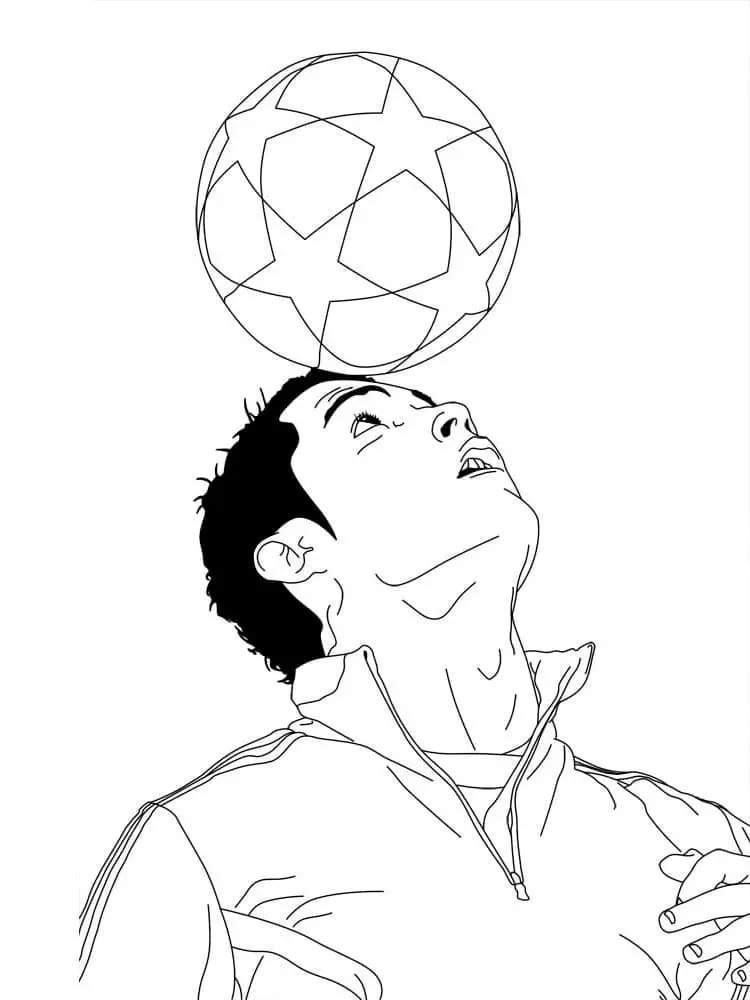 coloriage Ronaldo a dessiner et imprimer