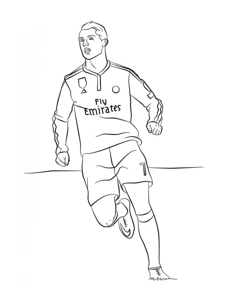 coloriage Ronaldo gratuit en ligne