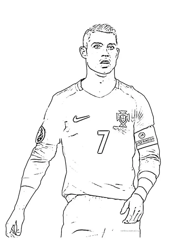 télécharger coloriage Ronaldo gratuit