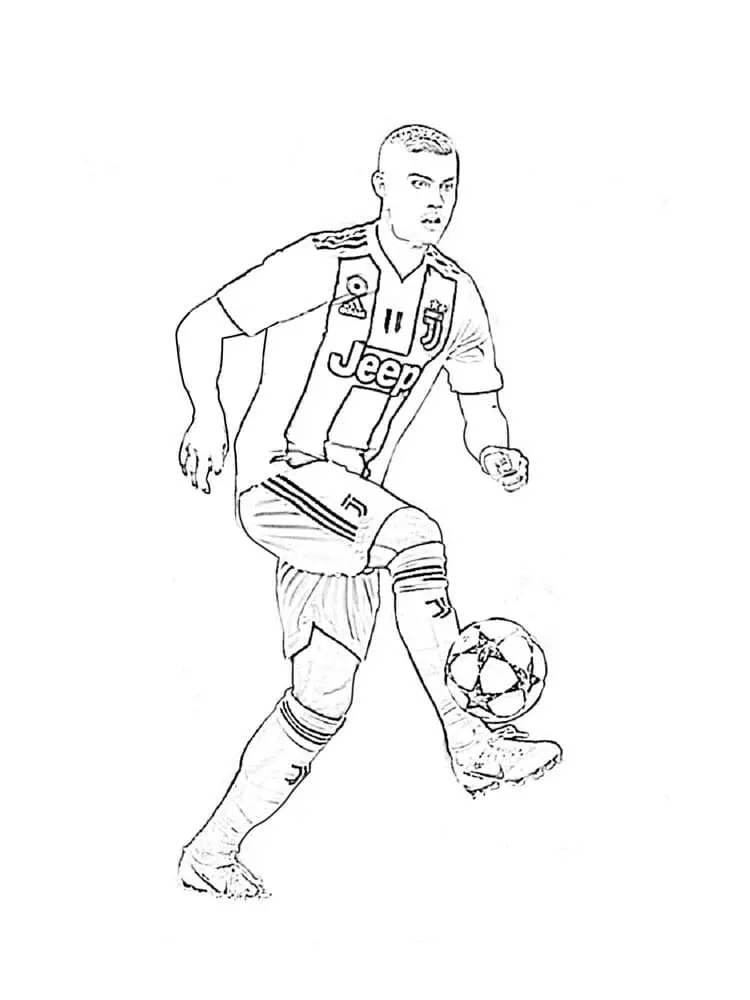 coloriage Ronaldo pour enfant de 4 ans