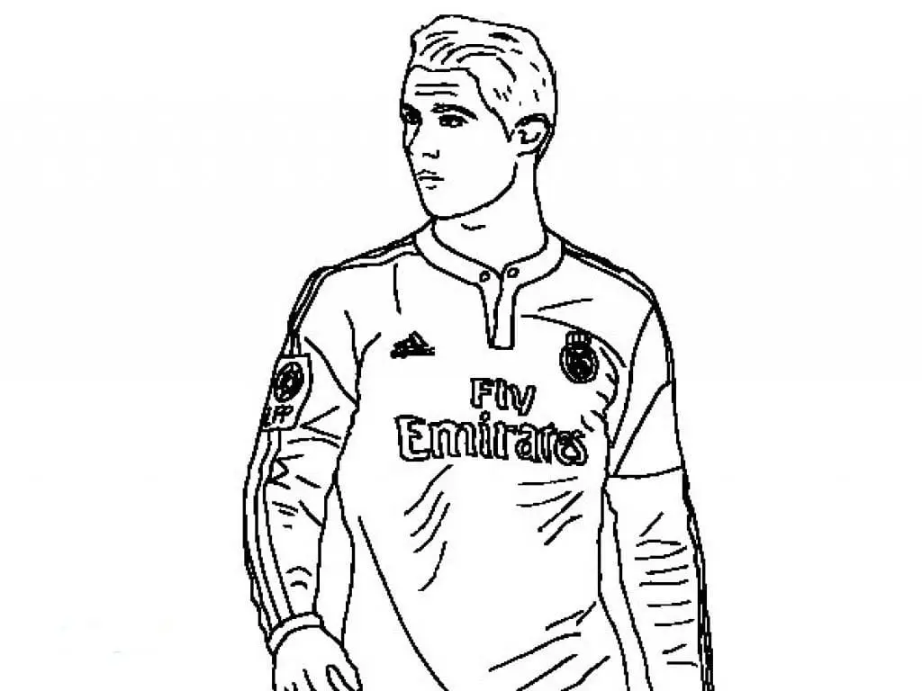 coloriage Ronaldo a imprimer gratuit 2