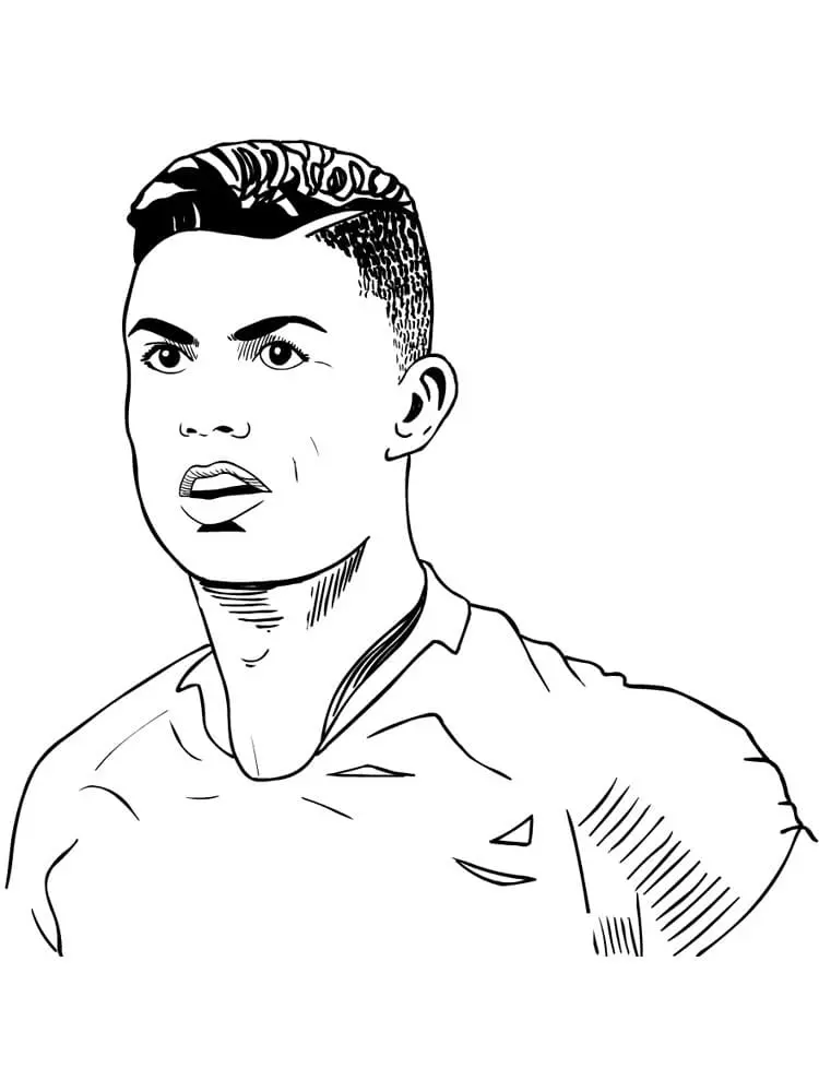 coloriage Ronaldo a imprimer gratuit