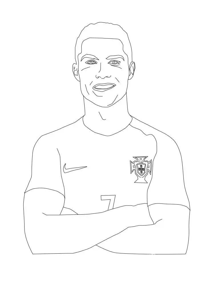 coloriage Ronaldo pour enfant