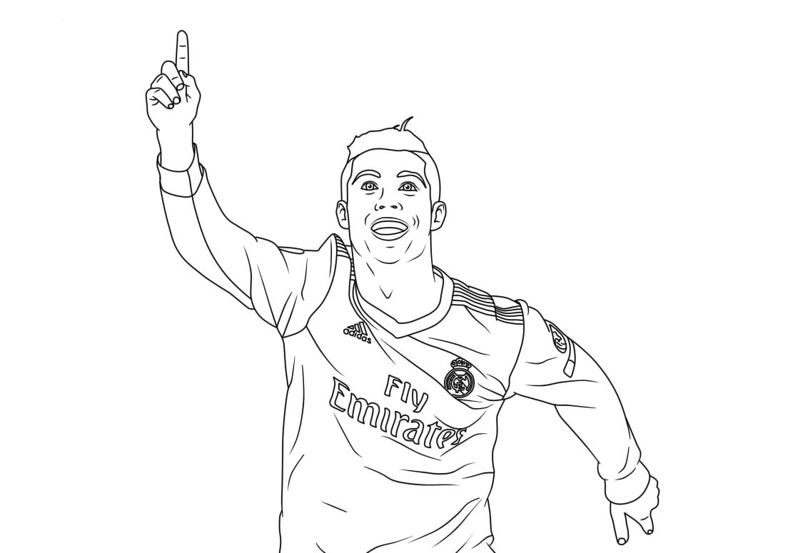 coloriage Ronaldo a imprimer