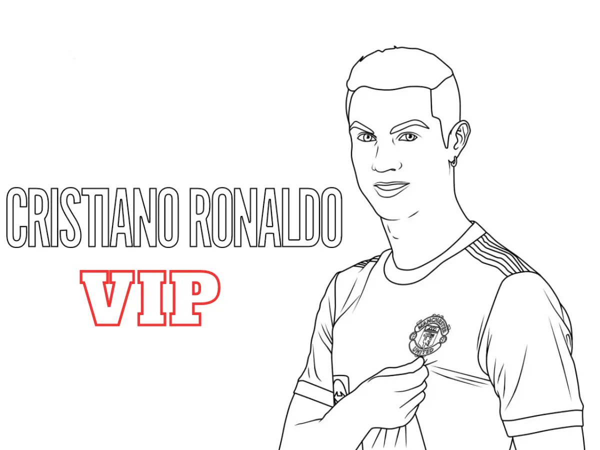 coloriage Ronaldo educatif pour enfant