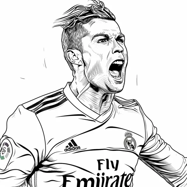 coloriage Ronaldo et dessin a imprimer