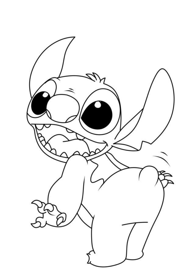 coloriage Stitch et Angel pour enfant gratuit