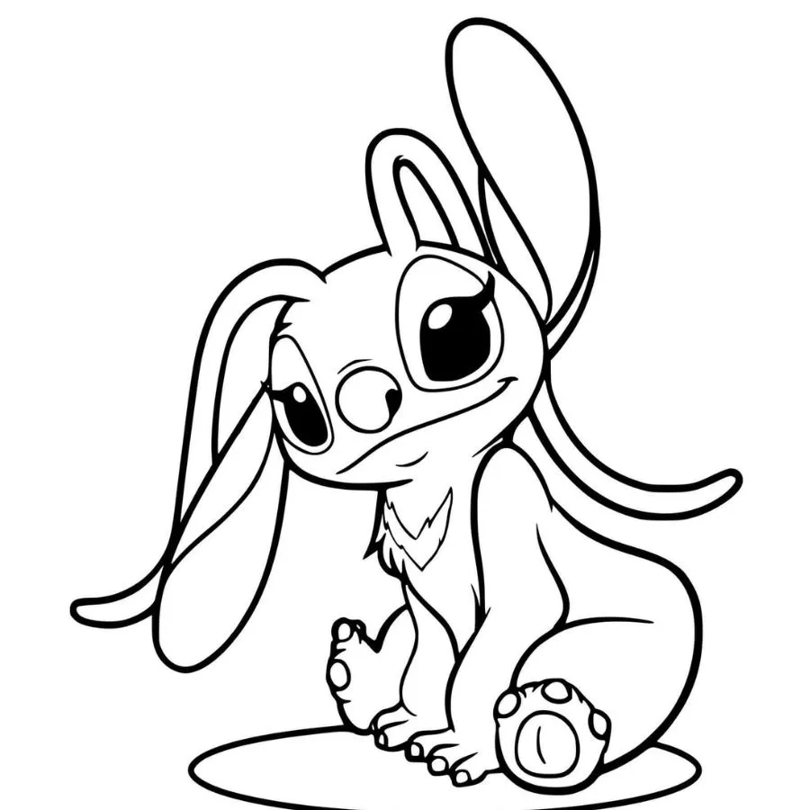 coloriage Stitch et Angel d'enfant a imprimer