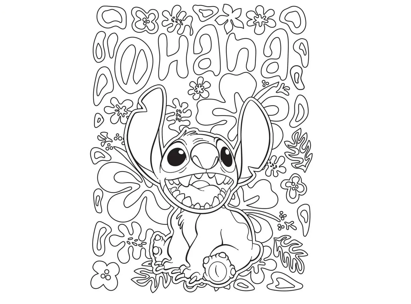 coloriage Stitch et Lilo à imprimer gratuitement