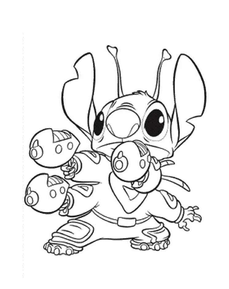 coloriage Stitch et Lilo pour enfant de 7 ans