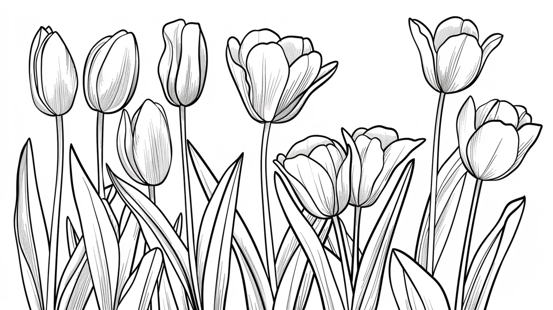 coloriage Tulip pour enfant de 3 ans 1