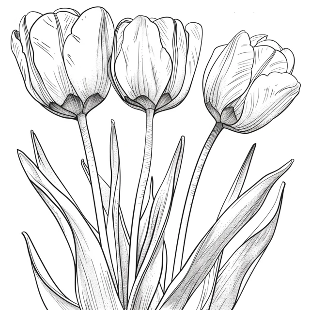 coloriage Tulip à imprimer pour enfant de 9 ans