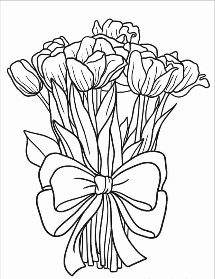 coloriage Tulip pour enfant de à imprimer 1