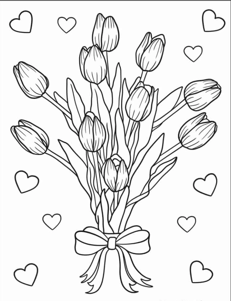 coloriage Tulip à imprimer pour enfant de 6 ans