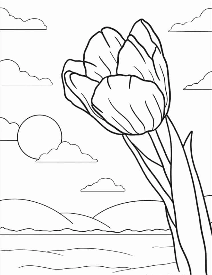 coloriage Tulip a imprimer gratuitement