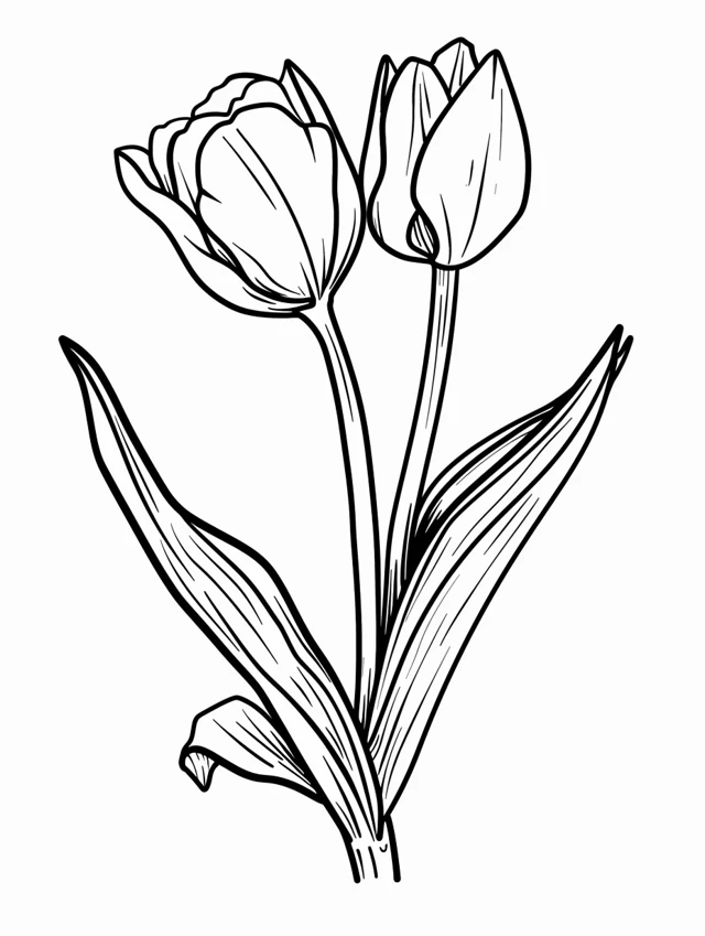 coloriage Tulip à imprimer pour enfant de 3 ans