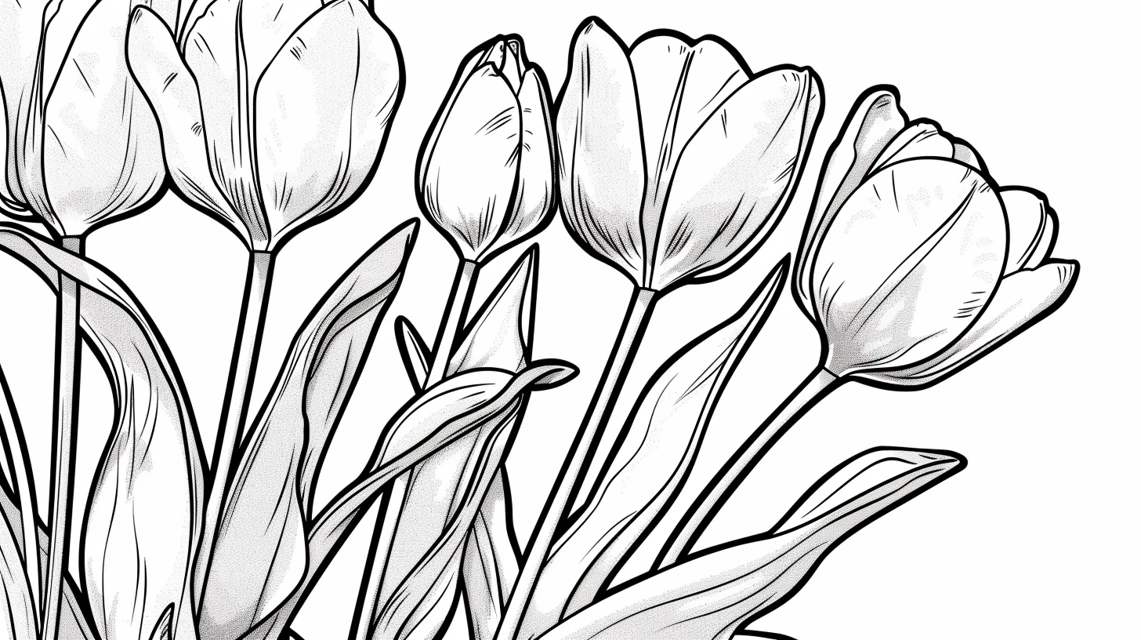 coloriage Tulip à imprimer pour enfant de 4 ans