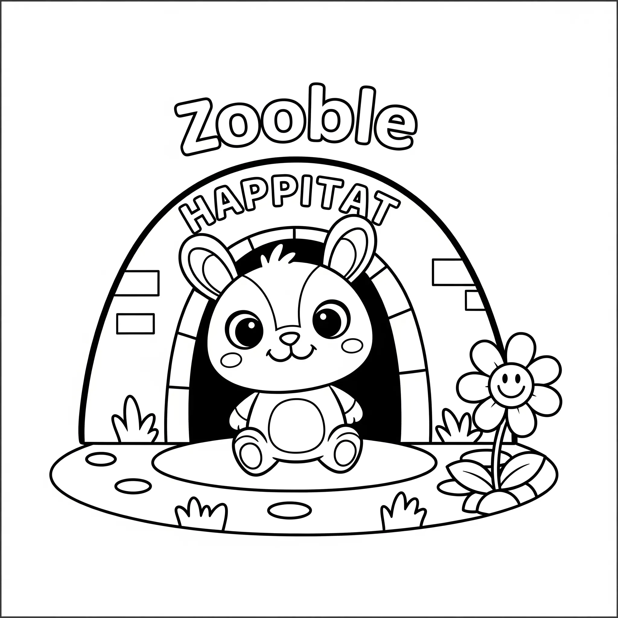 coloriage Zooble dans son Happitat pour enfant de 8 ans