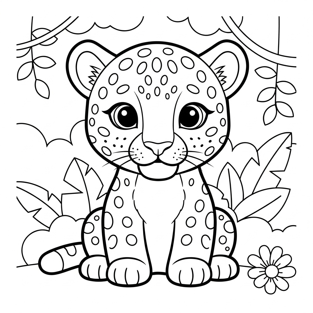 coloriage Leopard updated à imprimer gratuit