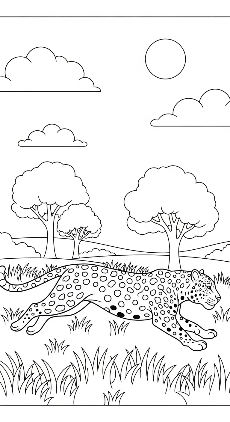 coloriage Leopard updated pour primaire