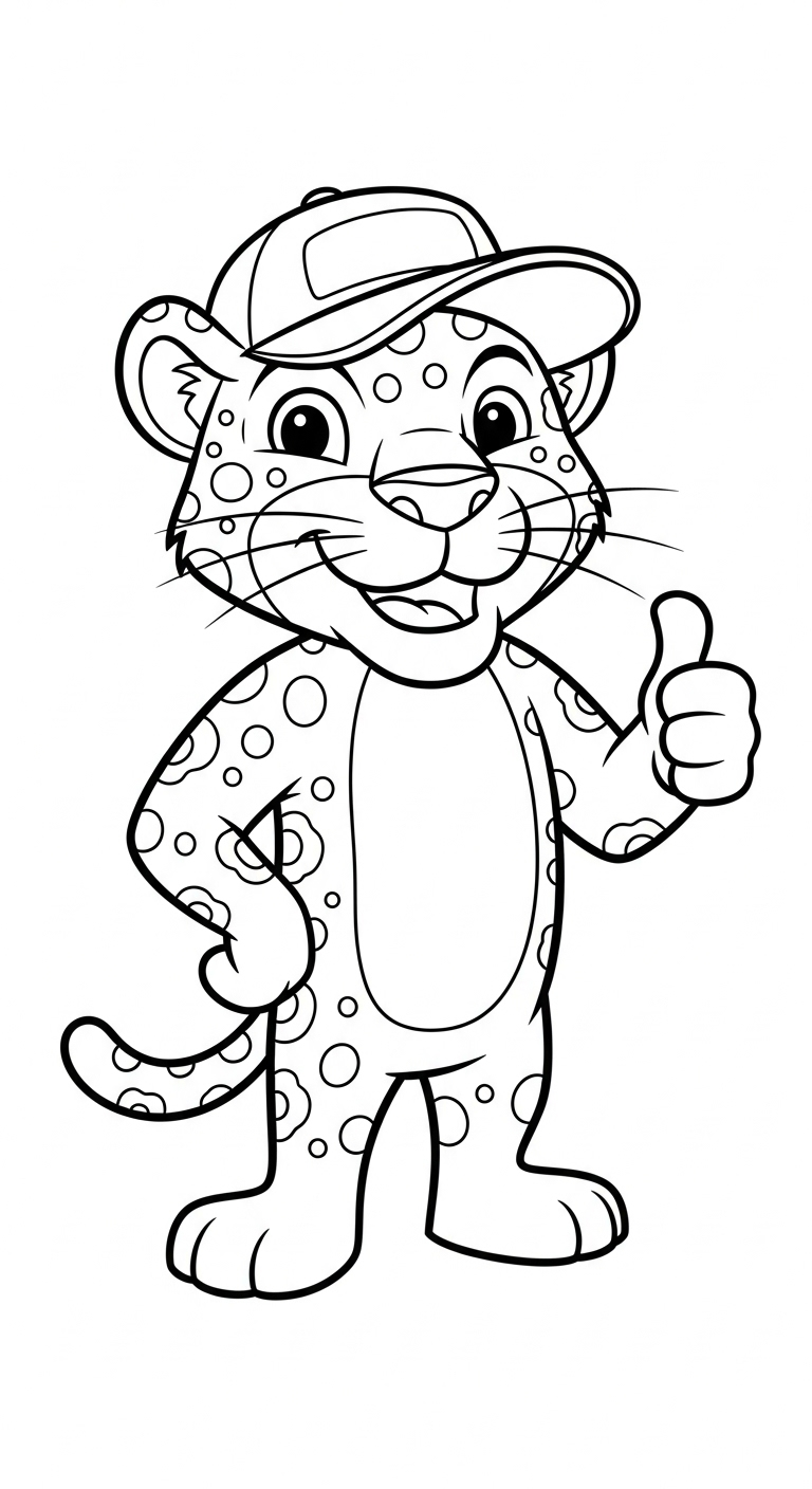 coloriage Leopard updated à imprimer kawaii