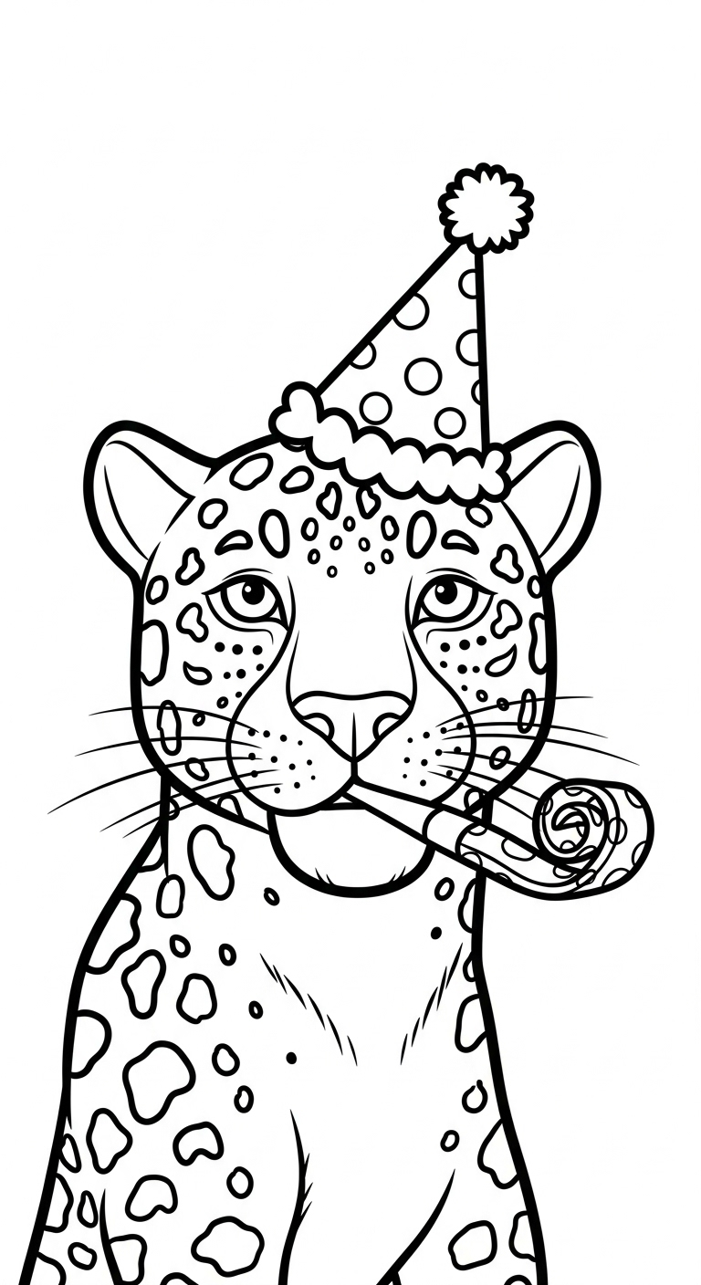 coloriage Leopard updated à imprimer pour enfant de 2 ans