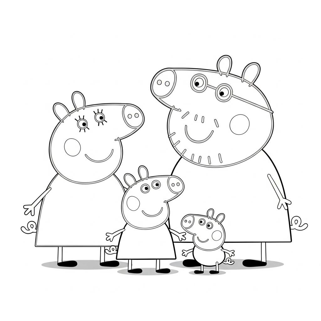 coloriage Peppa Pig update à imprimer pour enfant de 2 ans