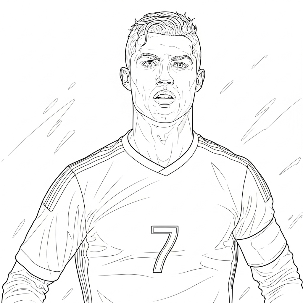coloriage Ronaldo update gratuit pour enfants