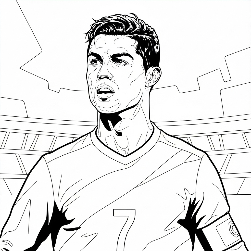 coloriage Ronaldo update en ligne pour enfant
