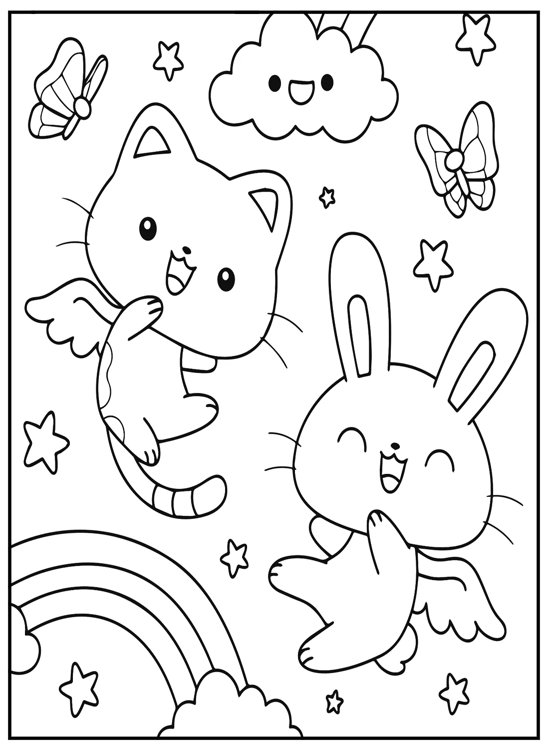 coloriage Animaux Kawaii à imprimer gratuitement pdf