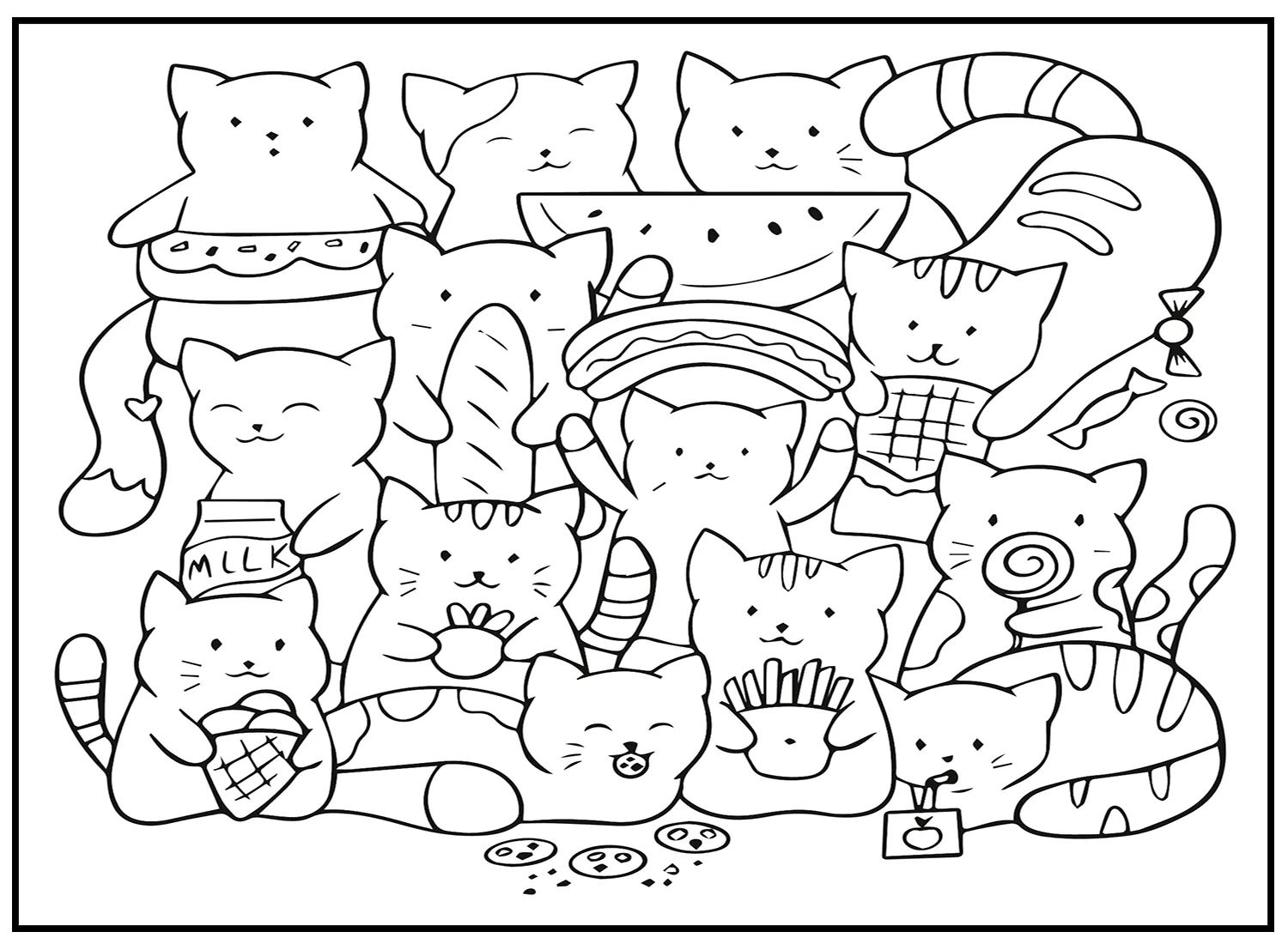 coloriage Animaux Kawaii à imprimer pdf gratuit 1