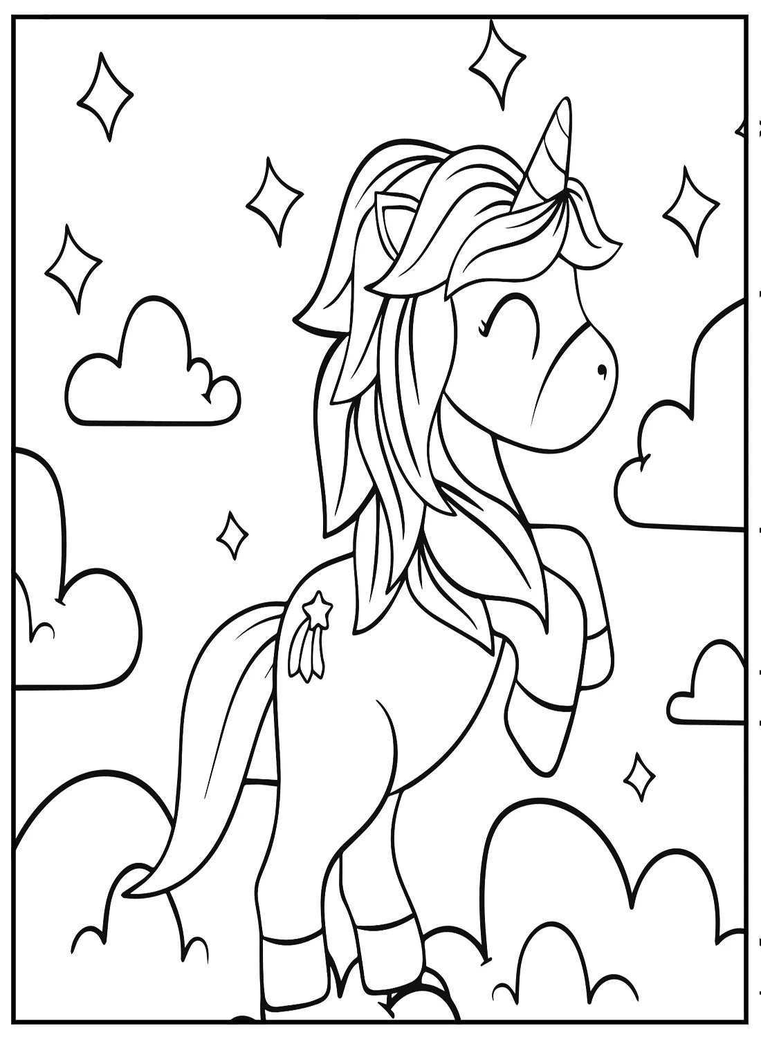 image pour coloriage Animaux Kawaii enfant 1