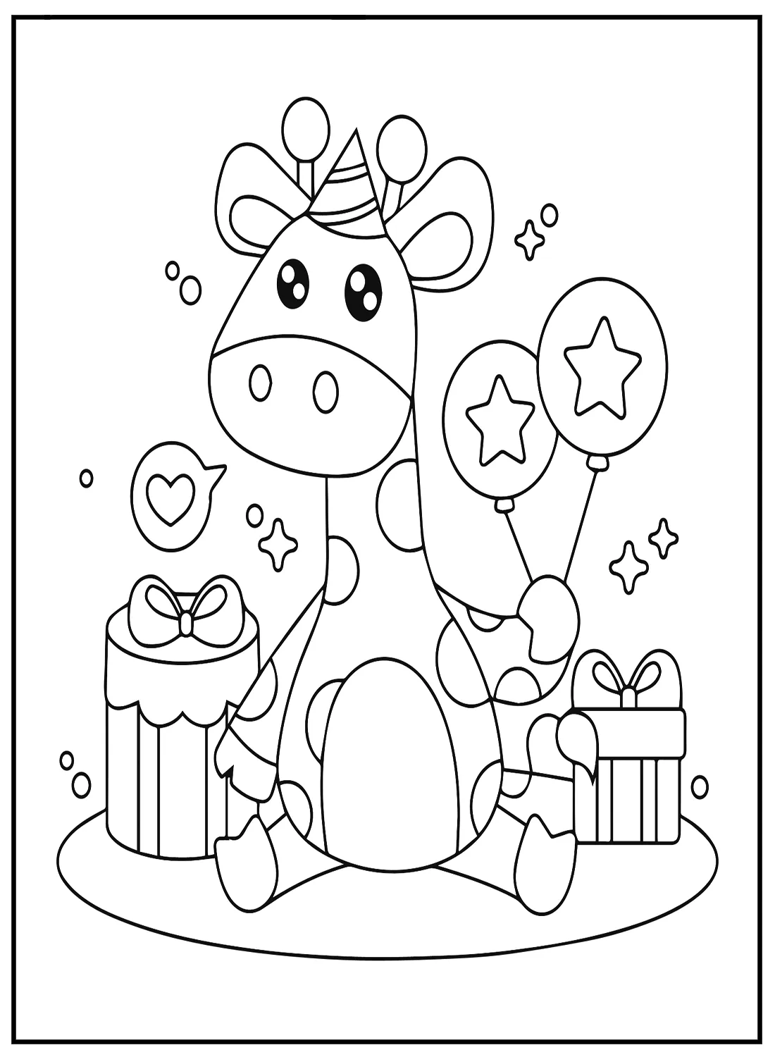 imprimer coloriage Animaux Kawaii gratuit