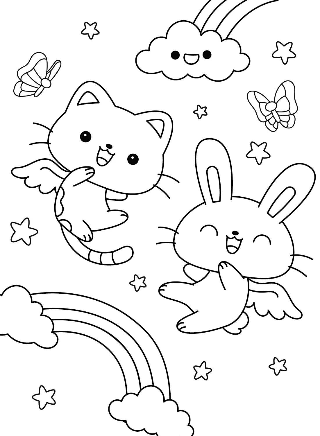 coloriage Animaux Kawaii à imprimer pdf 1