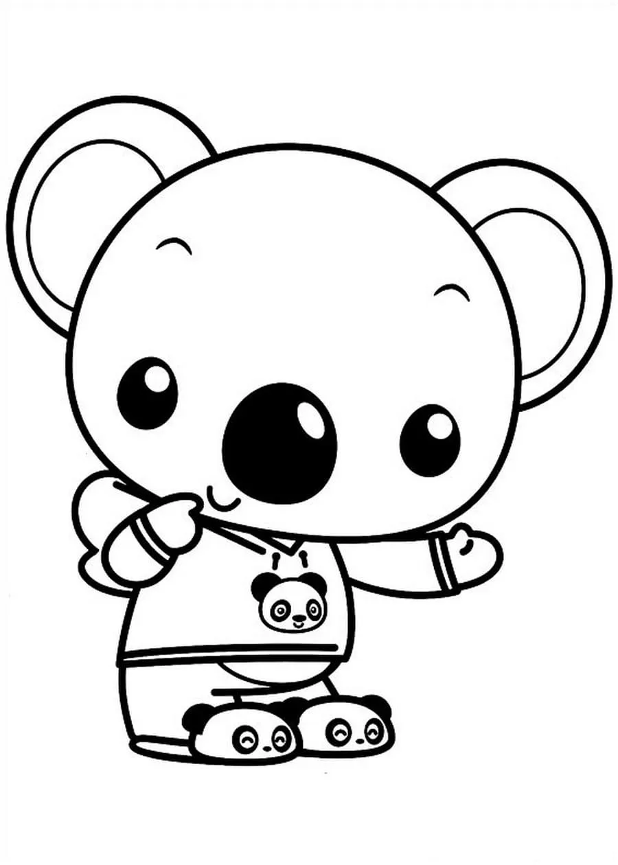 coloriage Animaux Kawaii educatif pour enfant 1