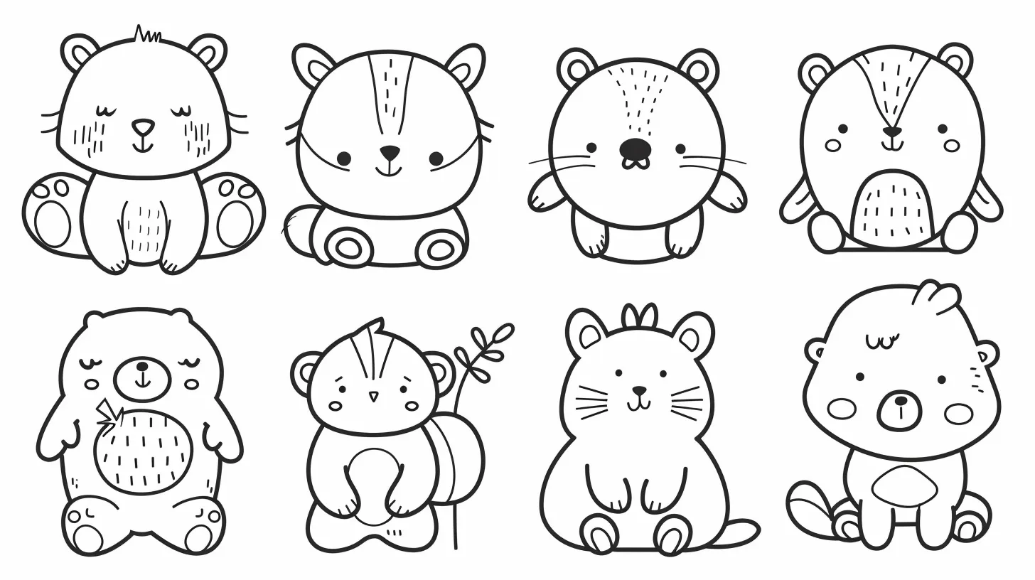 coloriage Animaux Kawaii à imprimer pdf gratuit