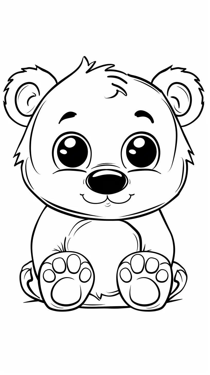 coloriage Animaux Kawaii pour enfants a imprimer gratuit 2