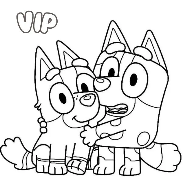 coloriage Bluey pour enfant de 3 ans