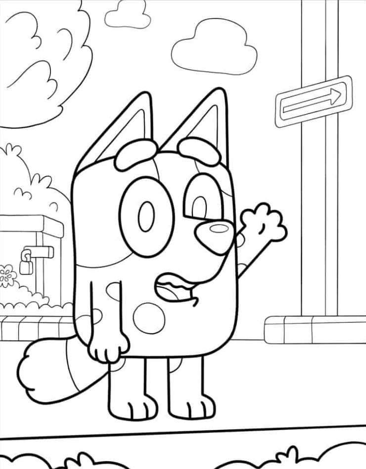 coloriage Bluey en ligne pour enfant