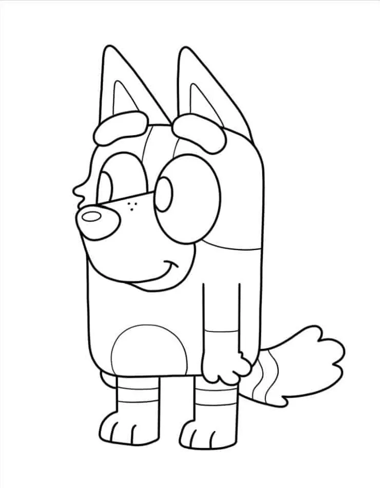 imprimer coloriage Bluey pour enfant