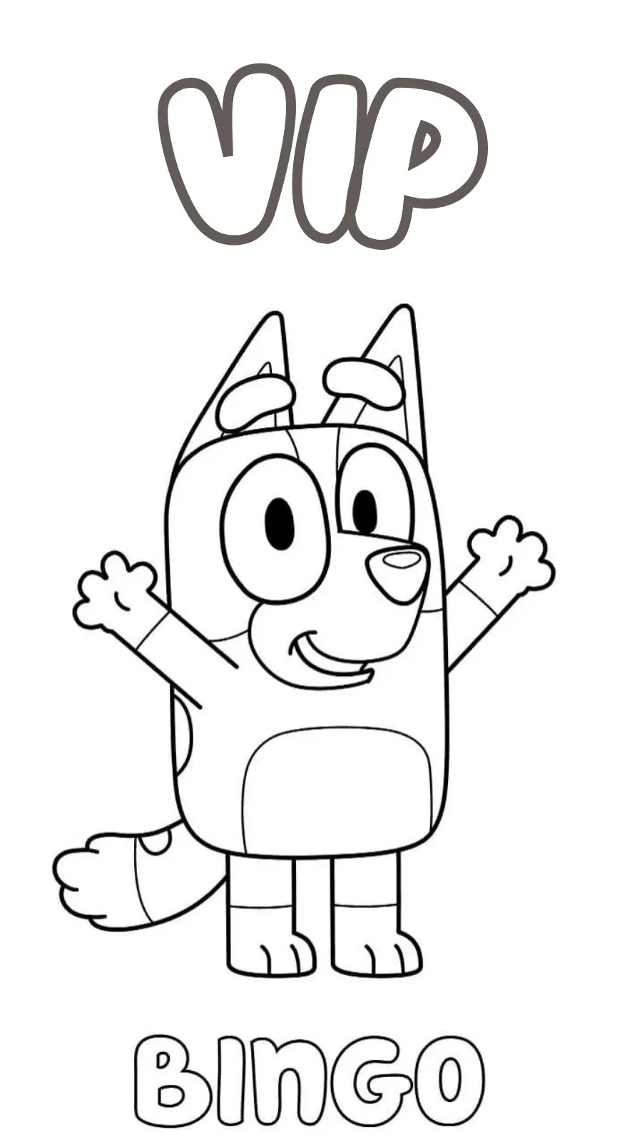 coloriage Bluey à imprimer pour enfant de 10 ans