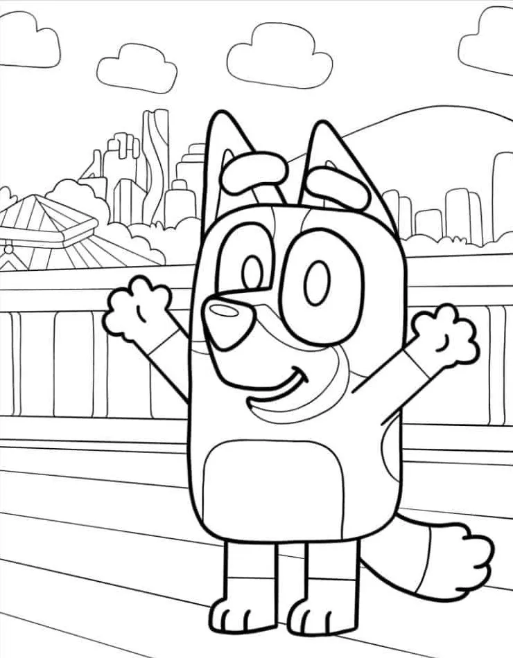 coloriage Bluey à imprimer gratuitement 1